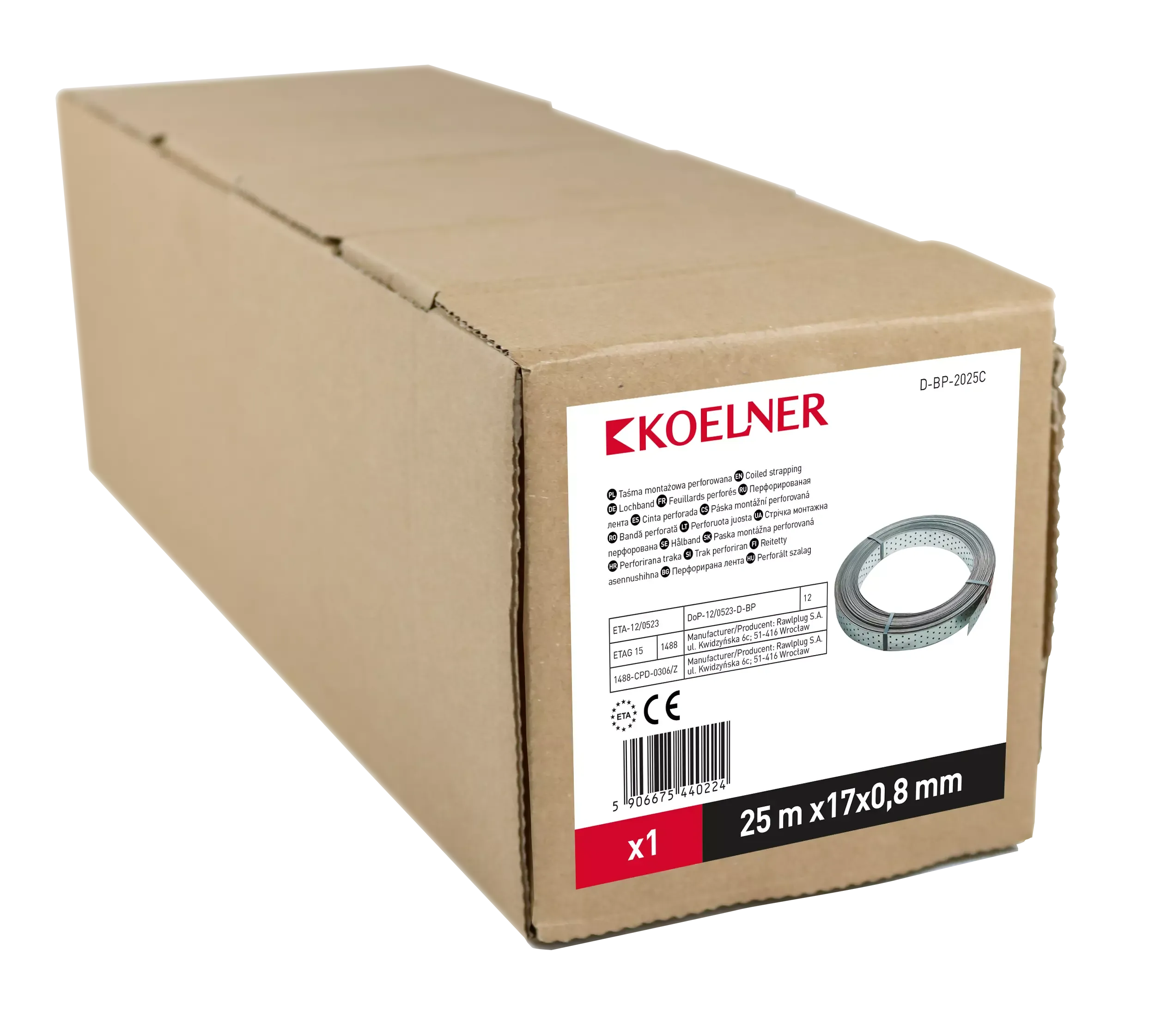 Steel strapping 20x1,0 mm - roller - 25 m | D-BP-2025C