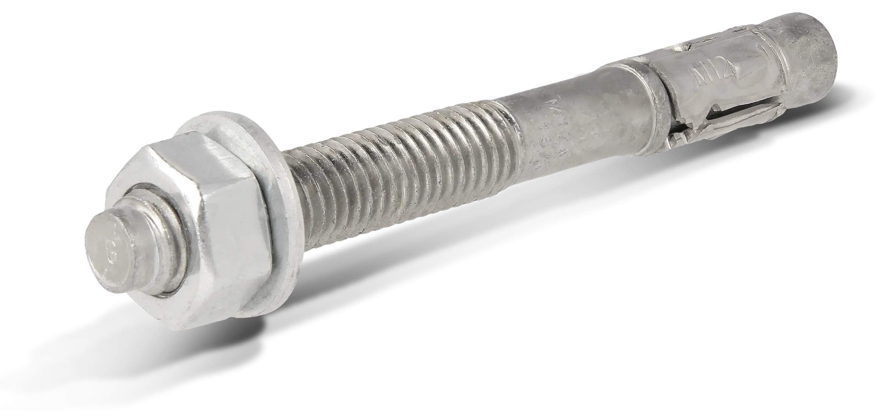 Concrete screw in zinc flake with hexagonal head, induction