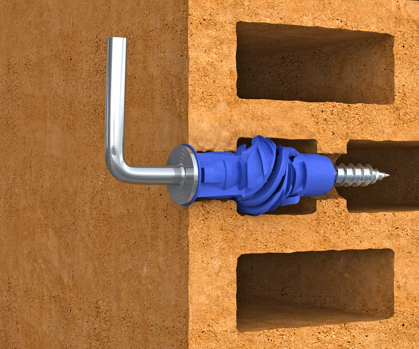 4ALL Kołek uniwersalny 10x50 mm z hakiem kątowym - worek