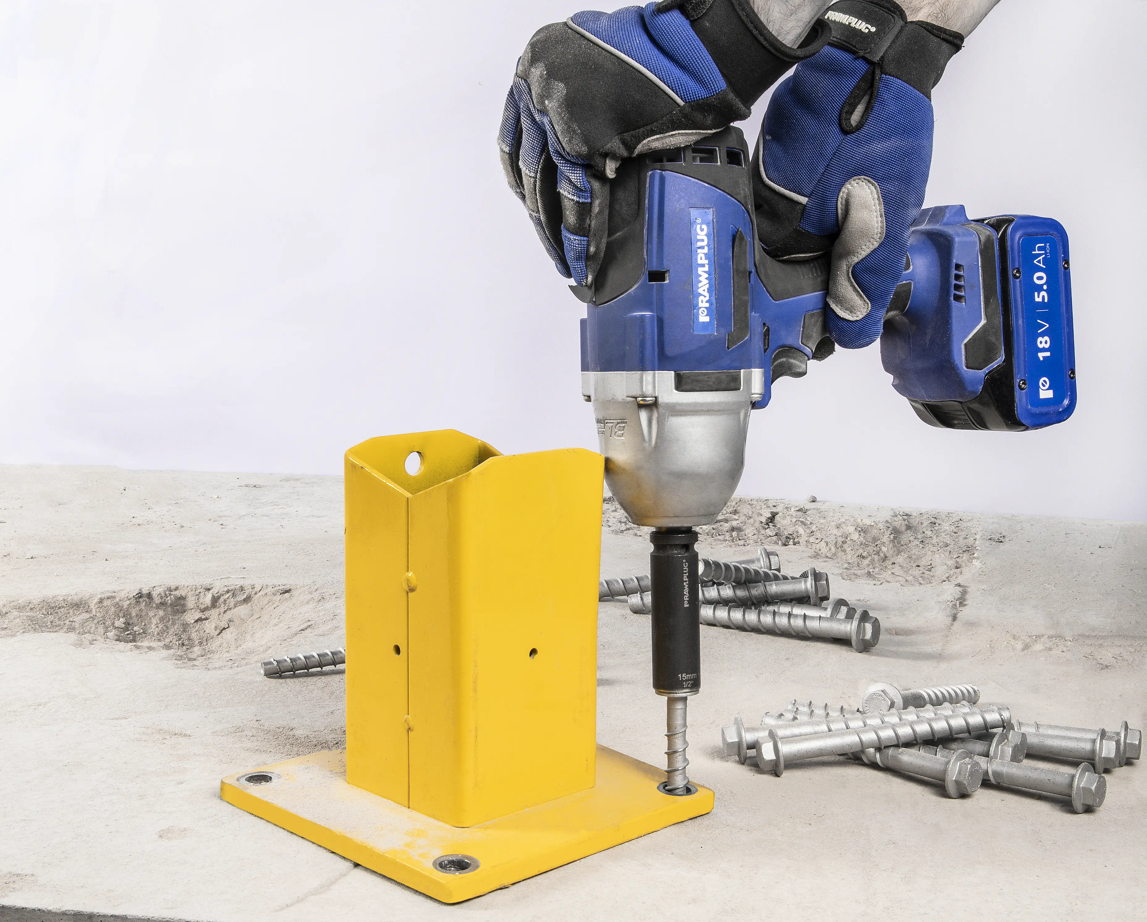 Concrete screw in zinc flake with countersunk head, induction hardened  R-HLX-CS-ZF 10/12.7x70 mm - cardboard box - 50 pcs. | R-HLX-10X070-CS-ZF |  RAWLPLUG - Rawlplug